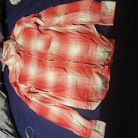 American Eagle Outfitters Other - Girl's XS American Eagle Vintage Boyfriend button-down shirt. Red & White plaid